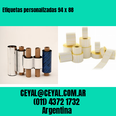 Etiquetas personalizadas 94 x 88