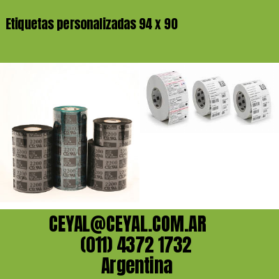 Etiquetas personalizadas 94 x 90