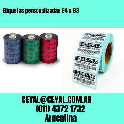 Etiquetas personalizadas 94 x 93