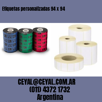 Etiquetas personalizadas 94 x 94