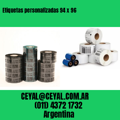 Etiquetas personalizadas 94 x 96