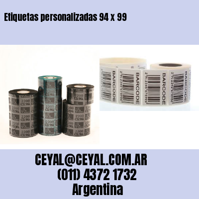 Etiquetas personalizadas 94 x 99