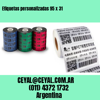 Etiquetas personalizadas 95 x 31