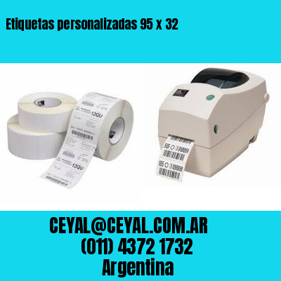 Etiquetas personalizadas 95 x 32