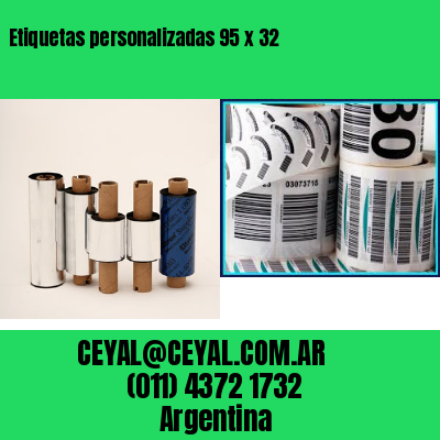 Etiquetas personalizadas 95 x 32