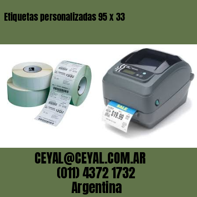 Etiquetas personalizadas 95 x 33