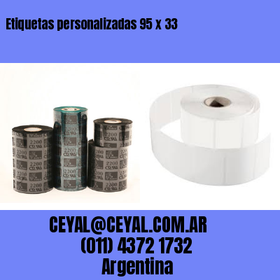 Etiquetas personalizadas 95 x 33