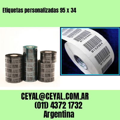 Etiquetas personalizadas 95 x 34