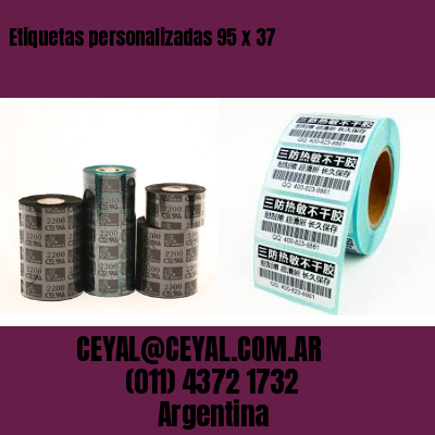 Etiquetas personalizadas 95 x 37