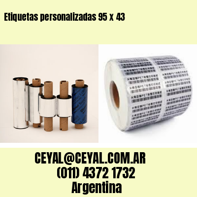 Etiquetas personalizadas 95 x 43