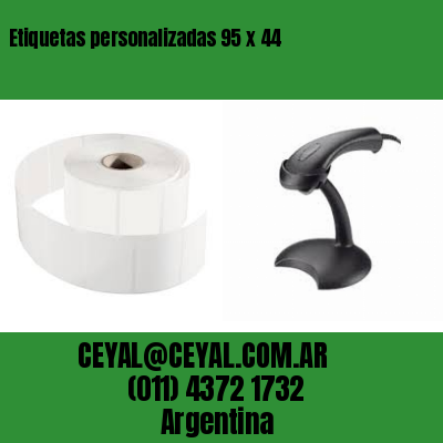 Etiquetas personalizadas 95 x 44