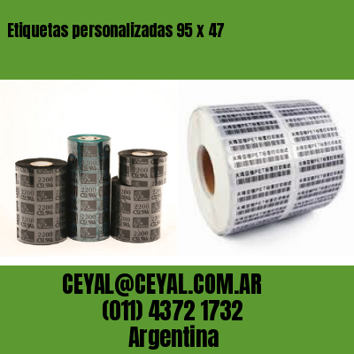 Etiquetas personalizadas 95 x 47