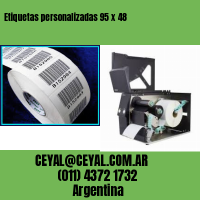 Etiquetas personalizadas 95 x 48