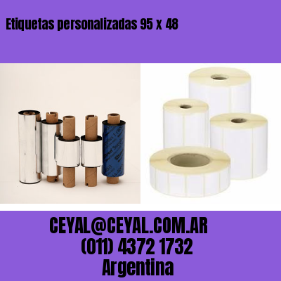 Etiquetas personalizadas 95 x 48