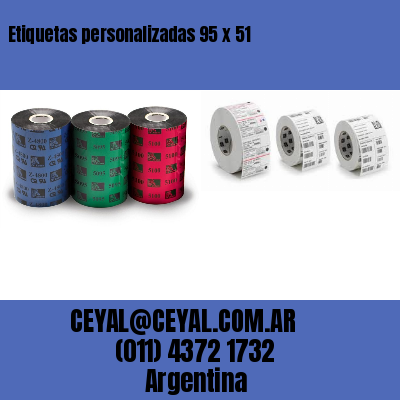 Etiquetas personalizadas 95 x 51