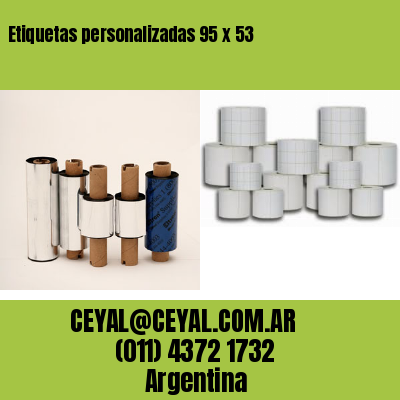Etiquetas personalizadas 95 x 53