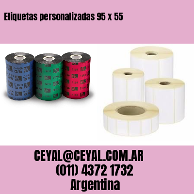 Etiquetas personalizadas 95 x 55