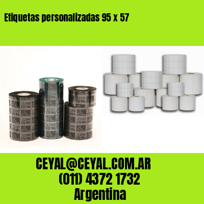 Etiquetas personalizadas 95 x 57