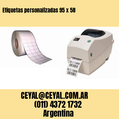 Etiquetas personalizadas 95 x 58