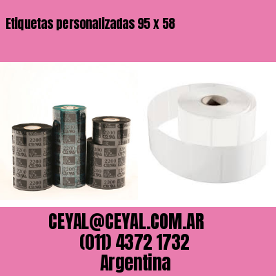 Etiquetas personalizadas 95 x 58