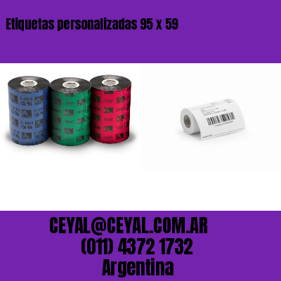 Etiquetas personalizadas 95 x 59