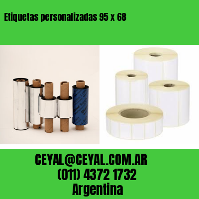Etiquetas personalizadas 95 x 68