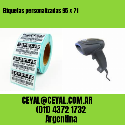 Etiquetas personalizadas 95 x 71
