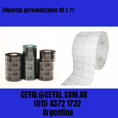 Etiquetas personalizadas 95 x 71