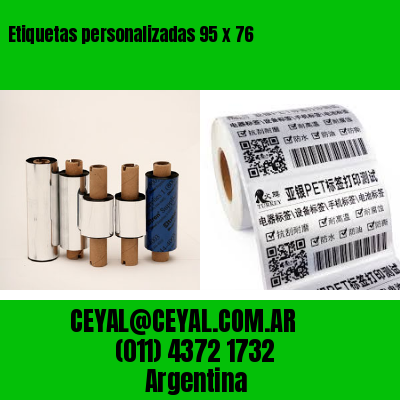 Etiquetas personalizadas 95 x 76