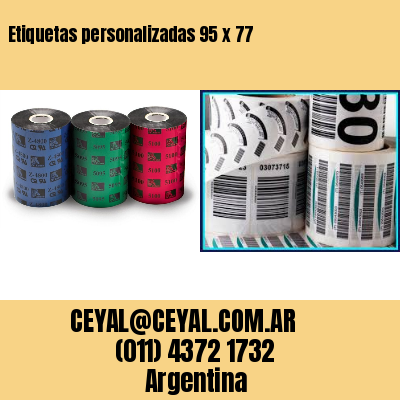 Etiquetas personalizadas 95 x 77