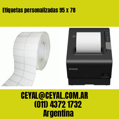 Etiquetas personalizadas 95 x 78