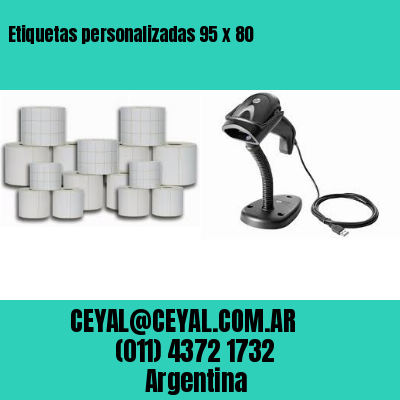Etiquetas personalizadas 95 x 80