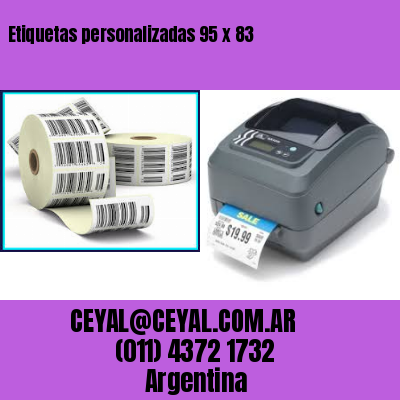 Etiquetas personalizadas 95 x 83