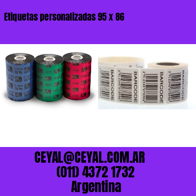 Etiquetas personalizadas 95 x 86