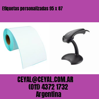Etiquetas personalizadas 95 x 87