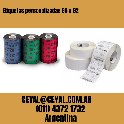 Etiquetas personalizadas 95 x 92