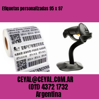 Etiquetas personalizadas 95 x 97