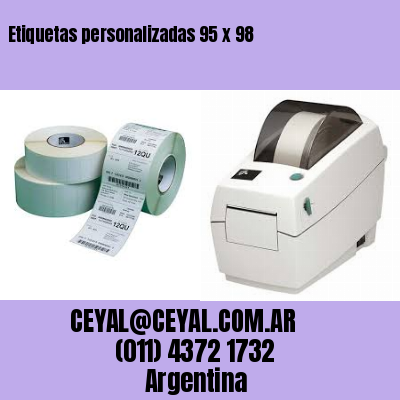 Etiquetas personalizadas 95 x 98