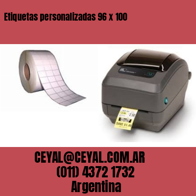 Etiquetas personalizadas 96 x 100