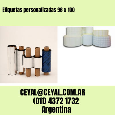 Etiquetas personalizadas 96 x 100