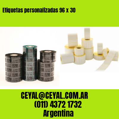 Etiquetas personalizadas 96 x 30