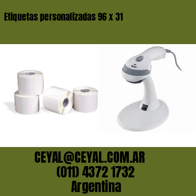 Etiquetas personalizadas 96 x 31