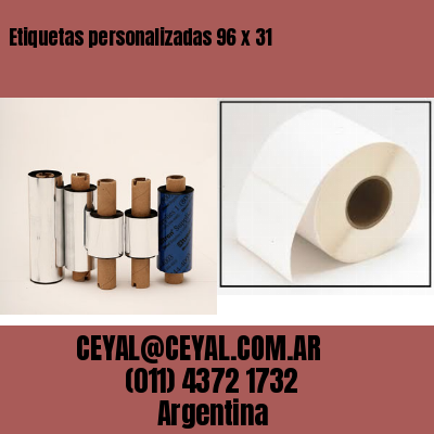 Etiquetas personalizadas 96 x 31