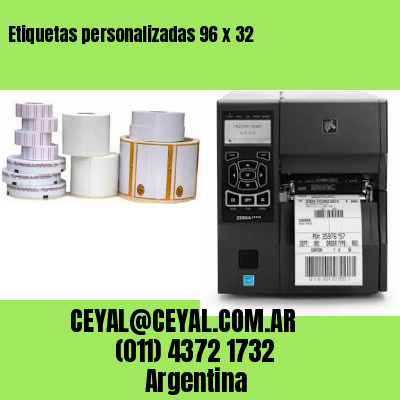 Etiquetas personalizadas 96 x 32