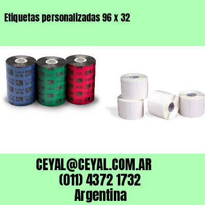Etiquetas personalizadas 96 x 32