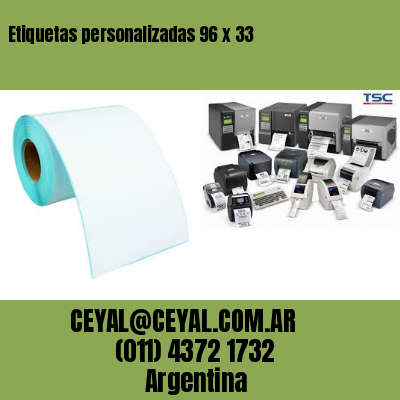 Etiquetas personalizadas 96 x 33