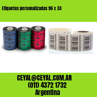 Etiquetas personalizadas 96 x 33
