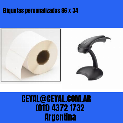 Etiquetas personalizadas 96 x 34