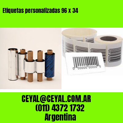 Etiquetas personalizadas 96 x 34