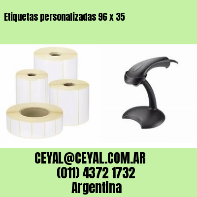 Etiquetas personalizadas 96 x 35